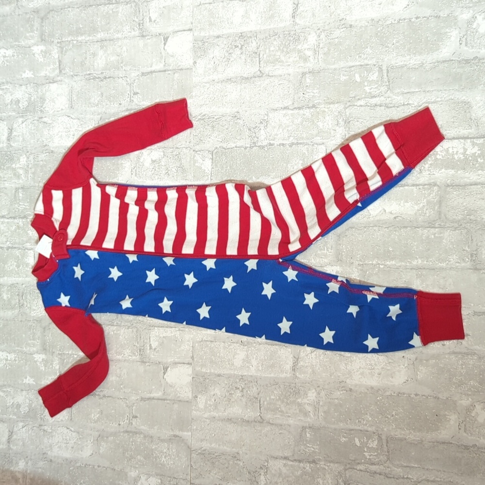 Hanna Anderson Red White Blue Onesie PJ